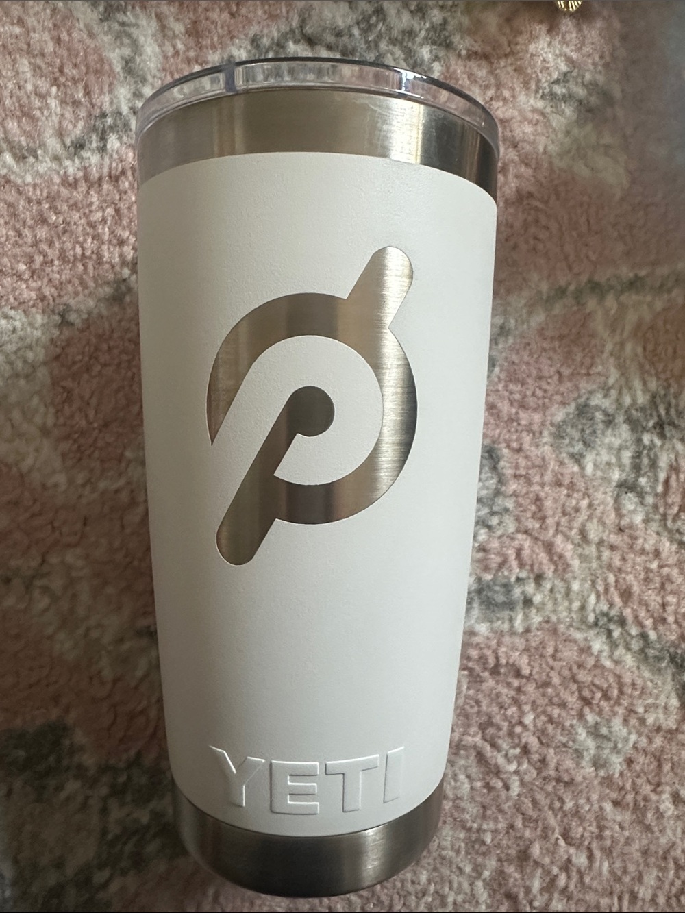 White Peloton x YETI Tumbler